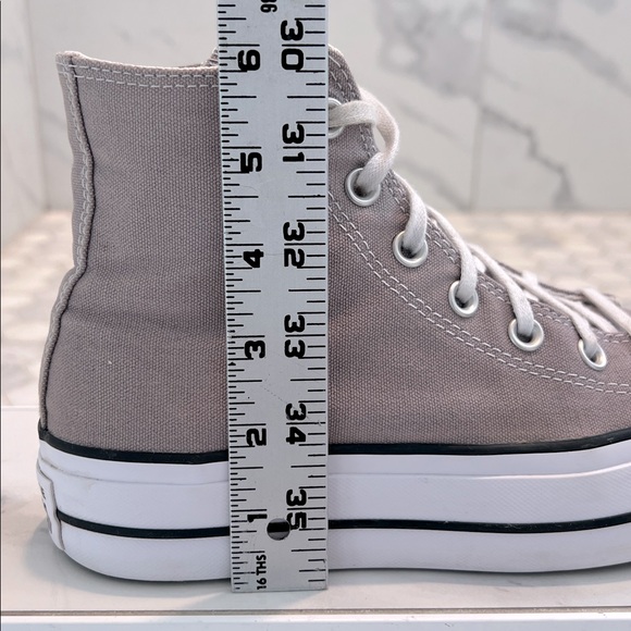 Converse Chuck Taylor CTAS Lift HI Platform High Vapor Mauve & White Sneakers 7 - Picture 9 of 16